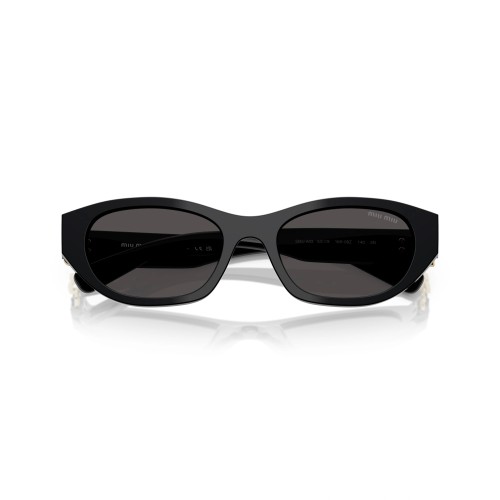 MIU MIU MU A03S - 16K08Z - 53 Sonnenbrillen Schwarz Oval