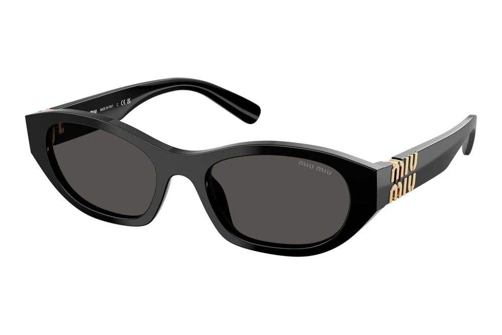 MIU MIU MU A03S - 16K08Z - 53 Sonnenbrillen Schwarz Oval