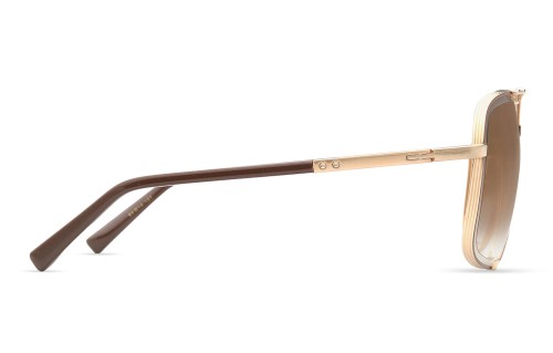 Dita MACH FIVE TITANIUM DRX-2087 - I - 64 Sonnenbrillen Gold, Braun Pilot (Aviator)