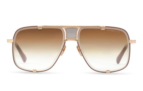 Dita MACH FIVE TITANIUM DRX-2087 - I - 64 Sonnenbrillen Gold, Braun Pilot (Aviator)