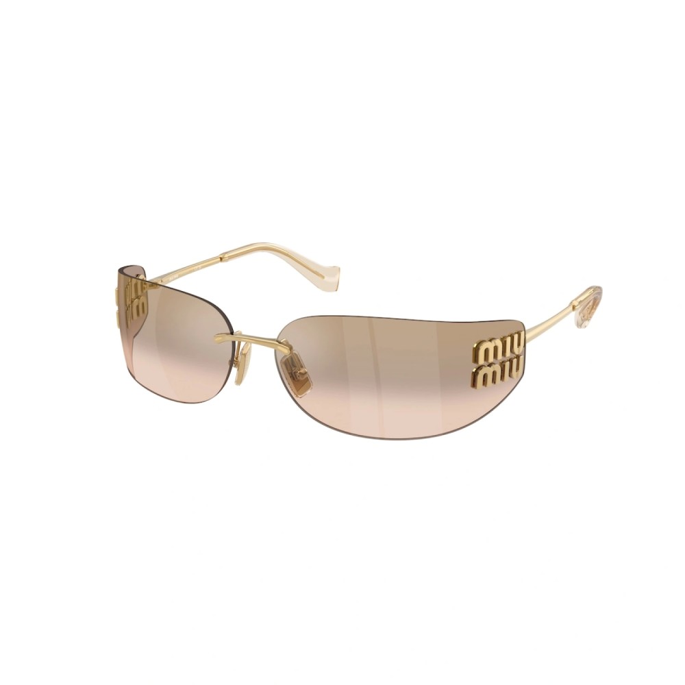 MIU MIU MU A51S - 5AK20P - 75 Sonnenbrillen Gold Oval