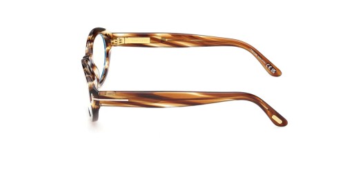 Tom Ford TF6067-B - 055 - 54 - MIT BLAU-VIOLETTEM LICHTFILTER-GLÄSERN Brillenfassungen Havanna Oval