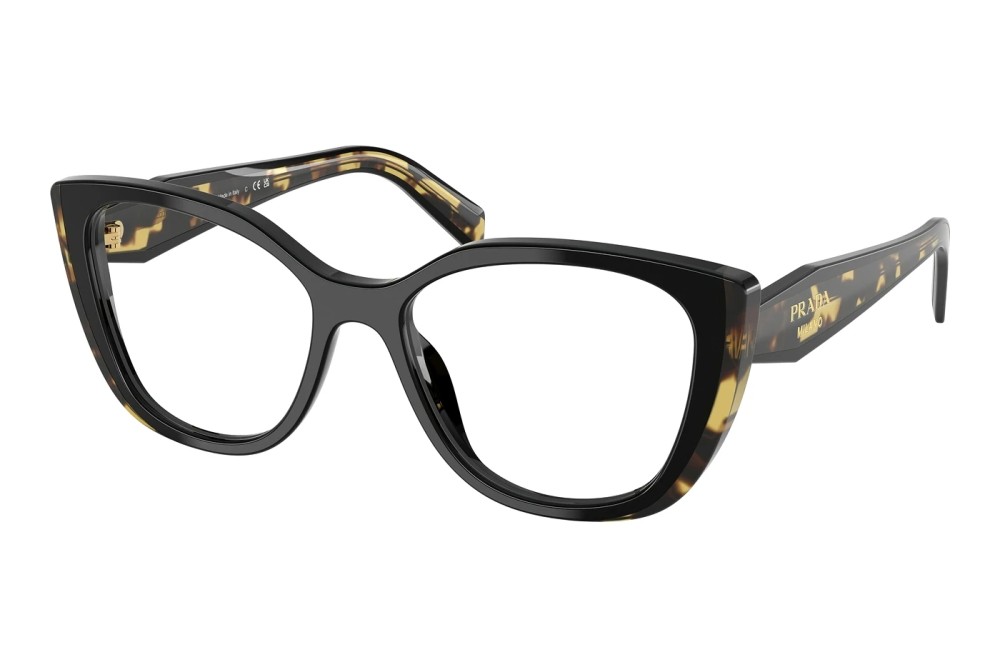 PRADA PR B04V - 3891O1 - ​53 Brillenfassungen Schwarz, Havanna Cat Eye