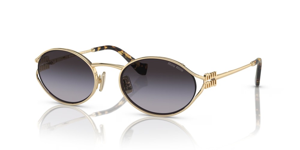 MIU MIU MU 52YS - ZVN5D1 - 54 Sonnenbrillen Gold, Havanna Oval